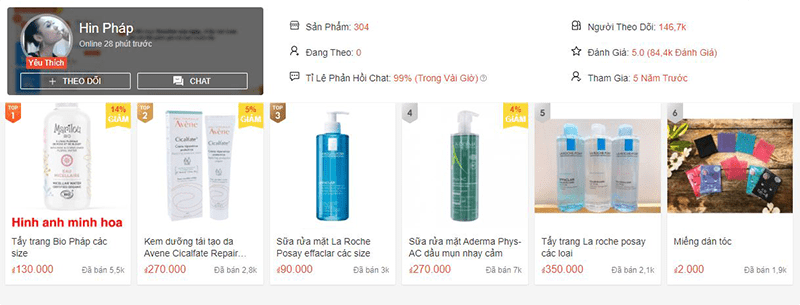 10 SHOP MỸ PHẨM UY TÍN ĐƯỢC NGƯỜI DÙNG SHOPEE BÌNH CHON
