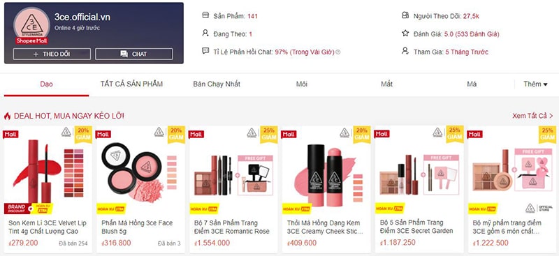 Mỹ phẩm hàn quốc 3CE chính hãng