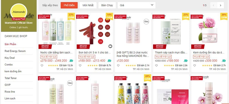 Mỹ phẩm hàn quốc Mamonde